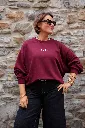 Sweat-shirt en coton - Bordeaux — vue 4