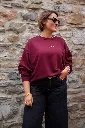 Sweat-shirt en coton - Bordeaux — vue 5
