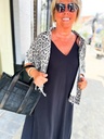 Veste en jeans oversized - Zoé - léopard blanc — vue 12