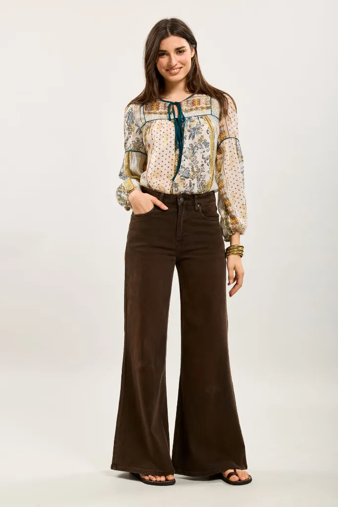 Jeans palazzo  - brun — vue 4