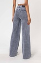 Jeans wide leg uni taille haute - Nathalie - Gris — vue 4