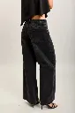Jeans large boutonnière oblique - gris foncé — vue 2