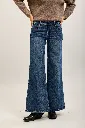 Jeans wide leg - Bleu — vue 3
