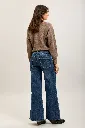Jeans wide leg - Bleu — vue 4