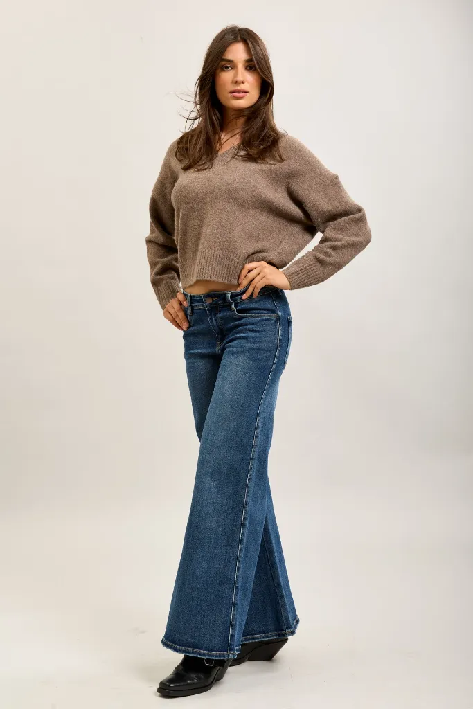 Jeans wide leg - Bleu — vue 5