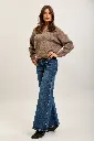 Jeans wide leg - Bleu — vue 5