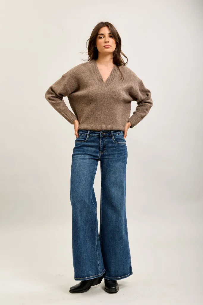 Jeans wide leg - Bleu — vue 7