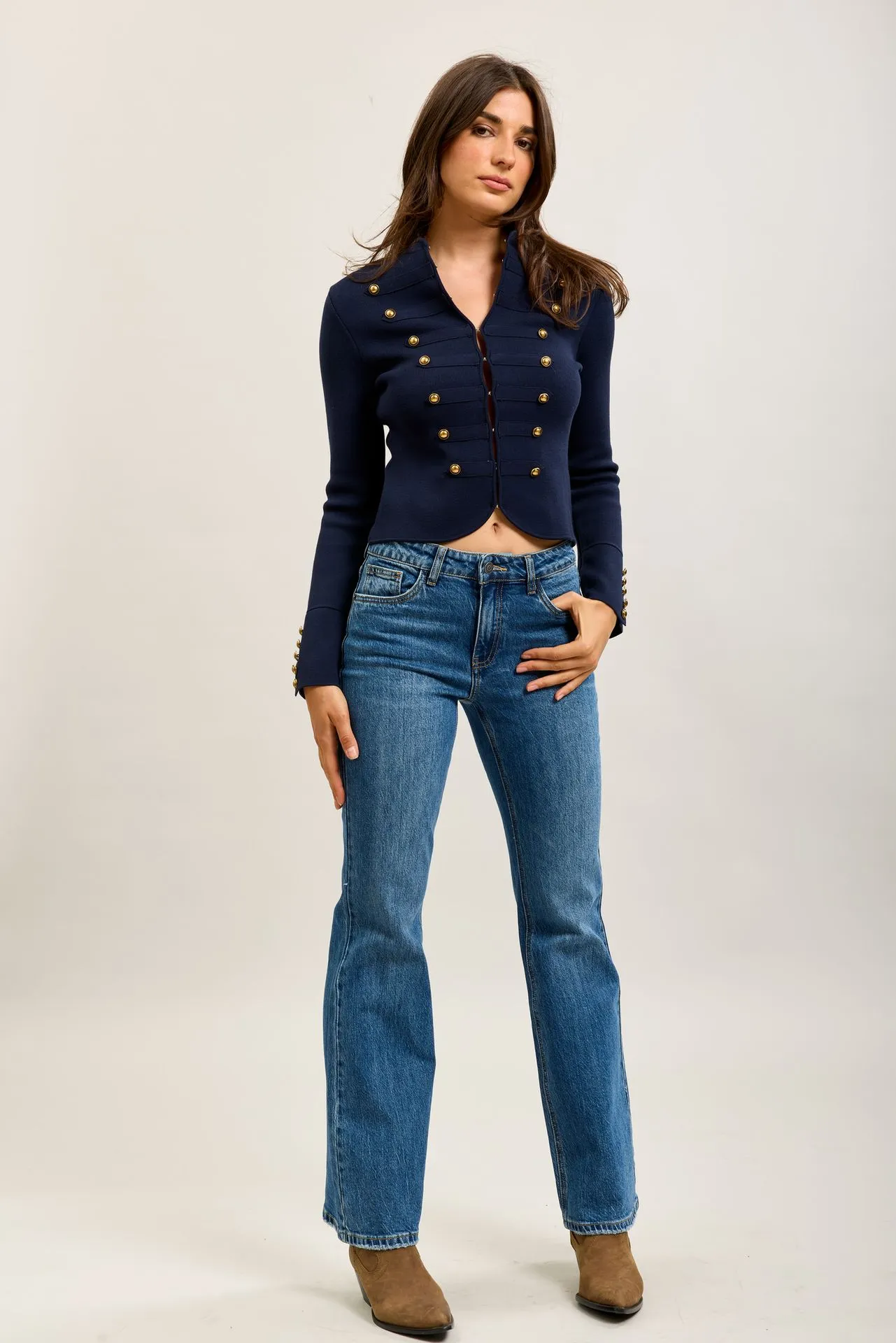 Jeans coupe droite / straight fit - Bleu — vue 3