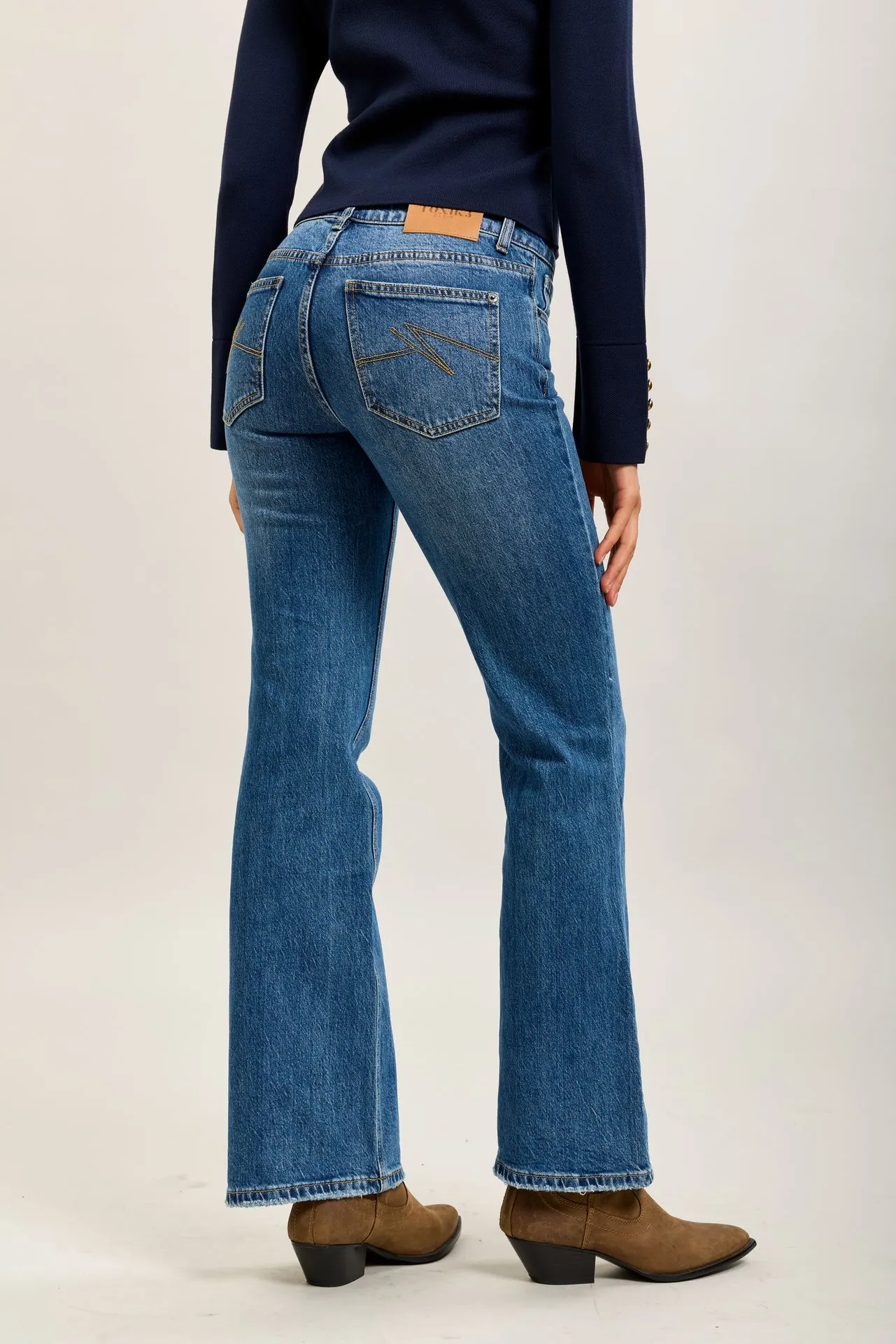 Jeans coupe droite / straight fit - Bleu — vue 4