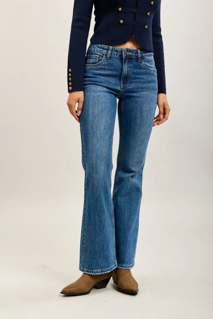 Jeans coupe droite / straight fit - Bleu — vue 5
