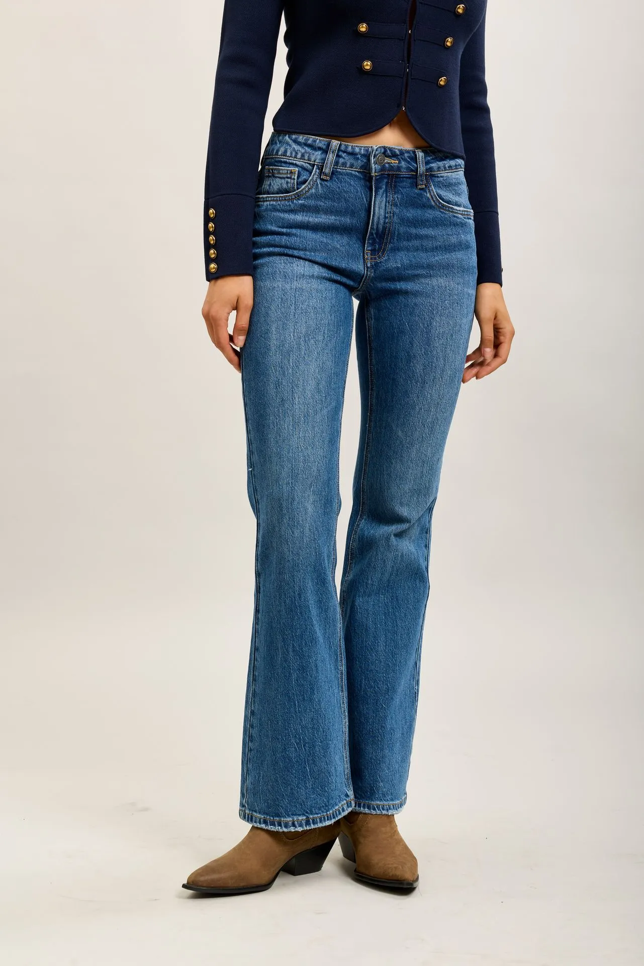 Jeans coupe droite / straight fit - Bleu — vue 5