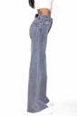 Jeans wide leg uni taille haute - Nathalie - Gris — vue 6