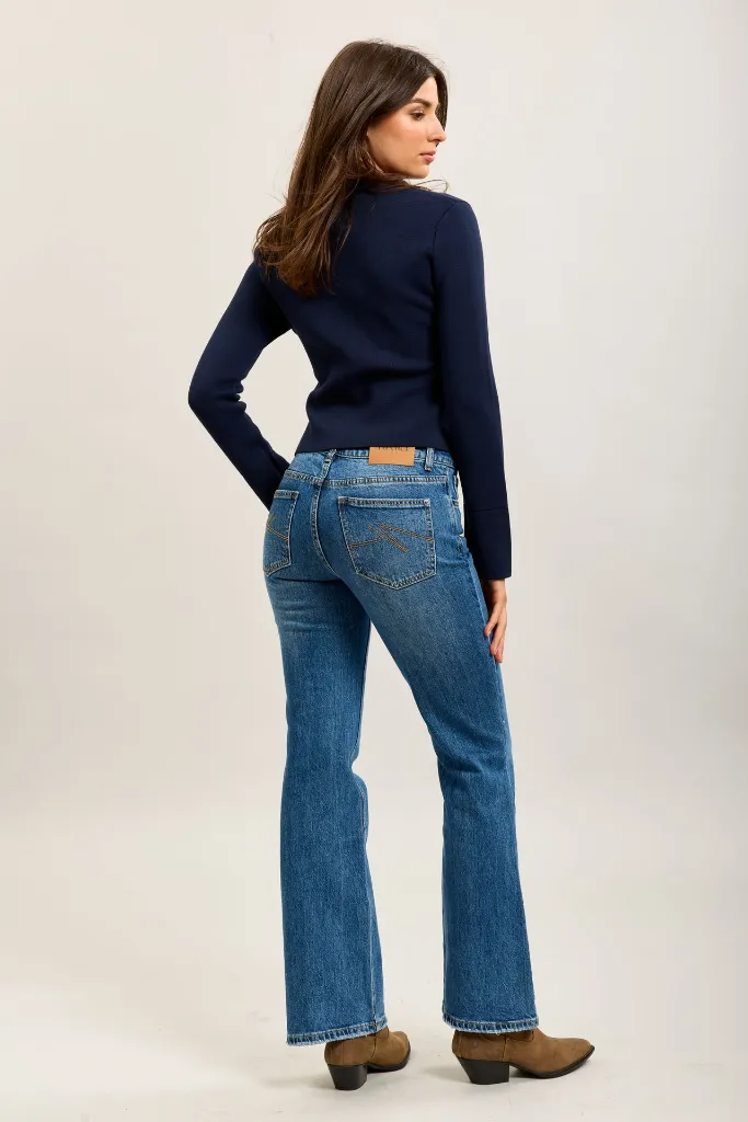 Jeans coupe droite / straight fit - Bleu — vue 6