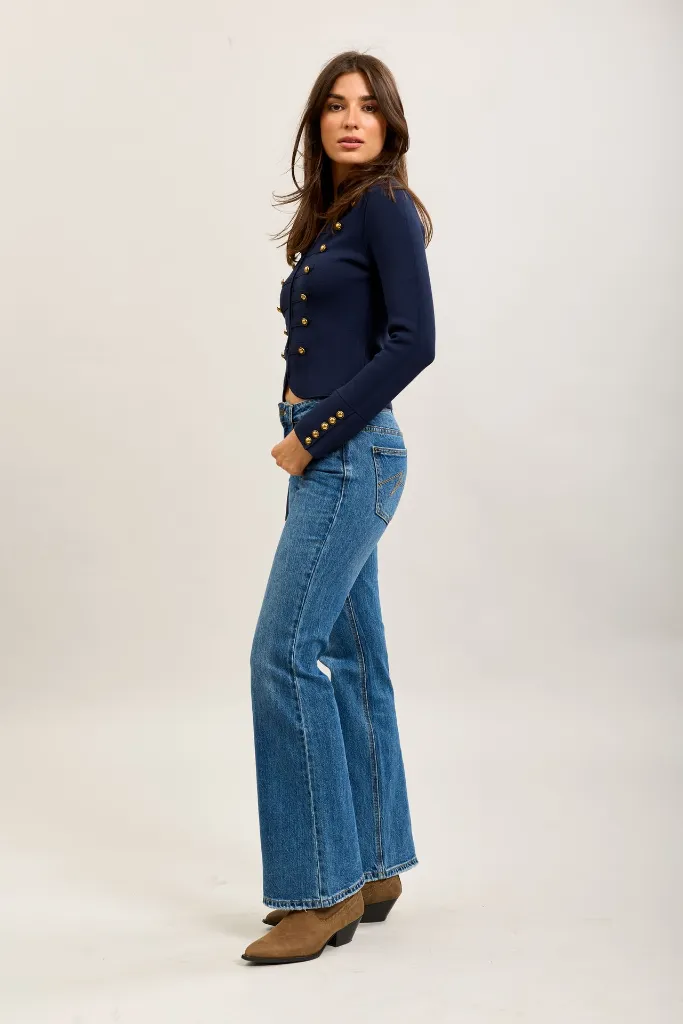 Jeans coupe droite / straight fit - Bleu — vue 7