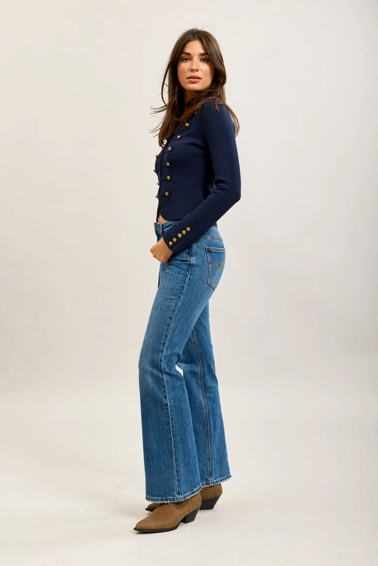 Jeans coupe droite / straight fit - Bleu — vue 7