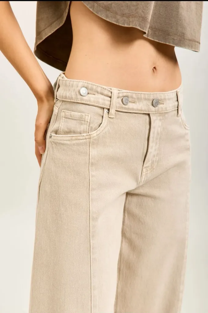 Jeans barrel /  ballon - beige délavé — vue 6