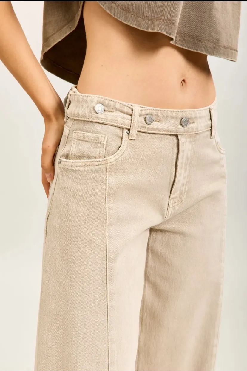 Jeans barrel /  ballon - beige délavé — vue 6