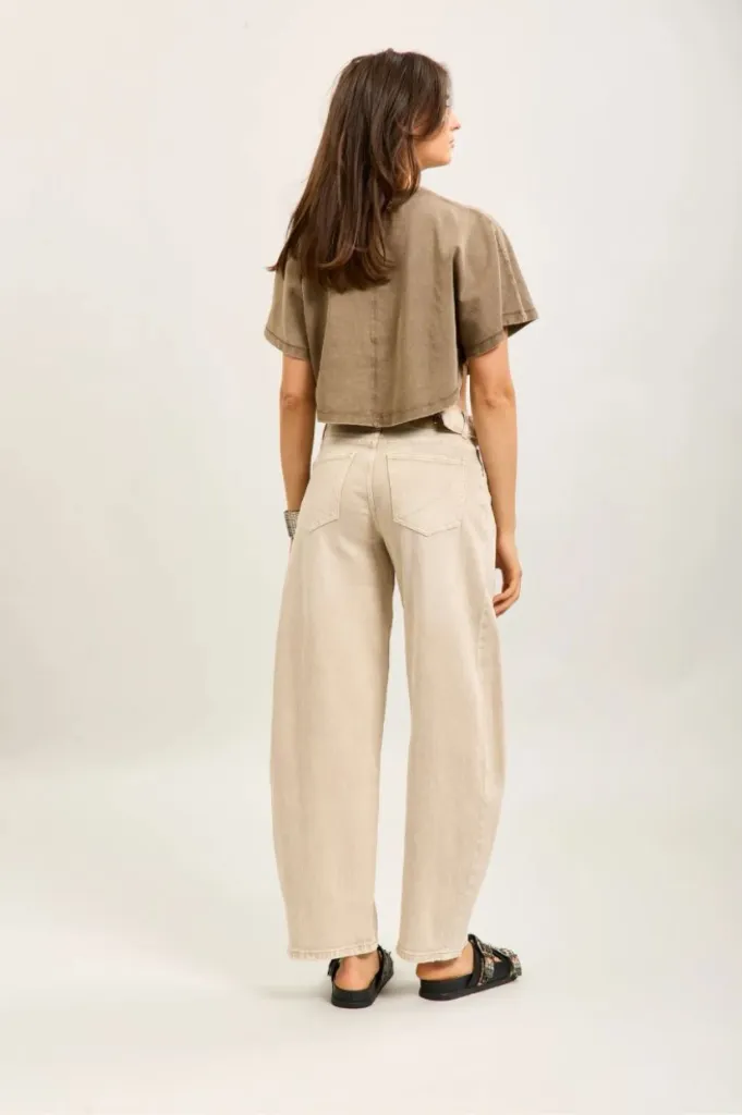 Jeans barrel /  ballon - beige délavé — vue 7