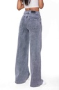 Jeans wide leg uni taille haute - Nathalie - Gris — vue 7