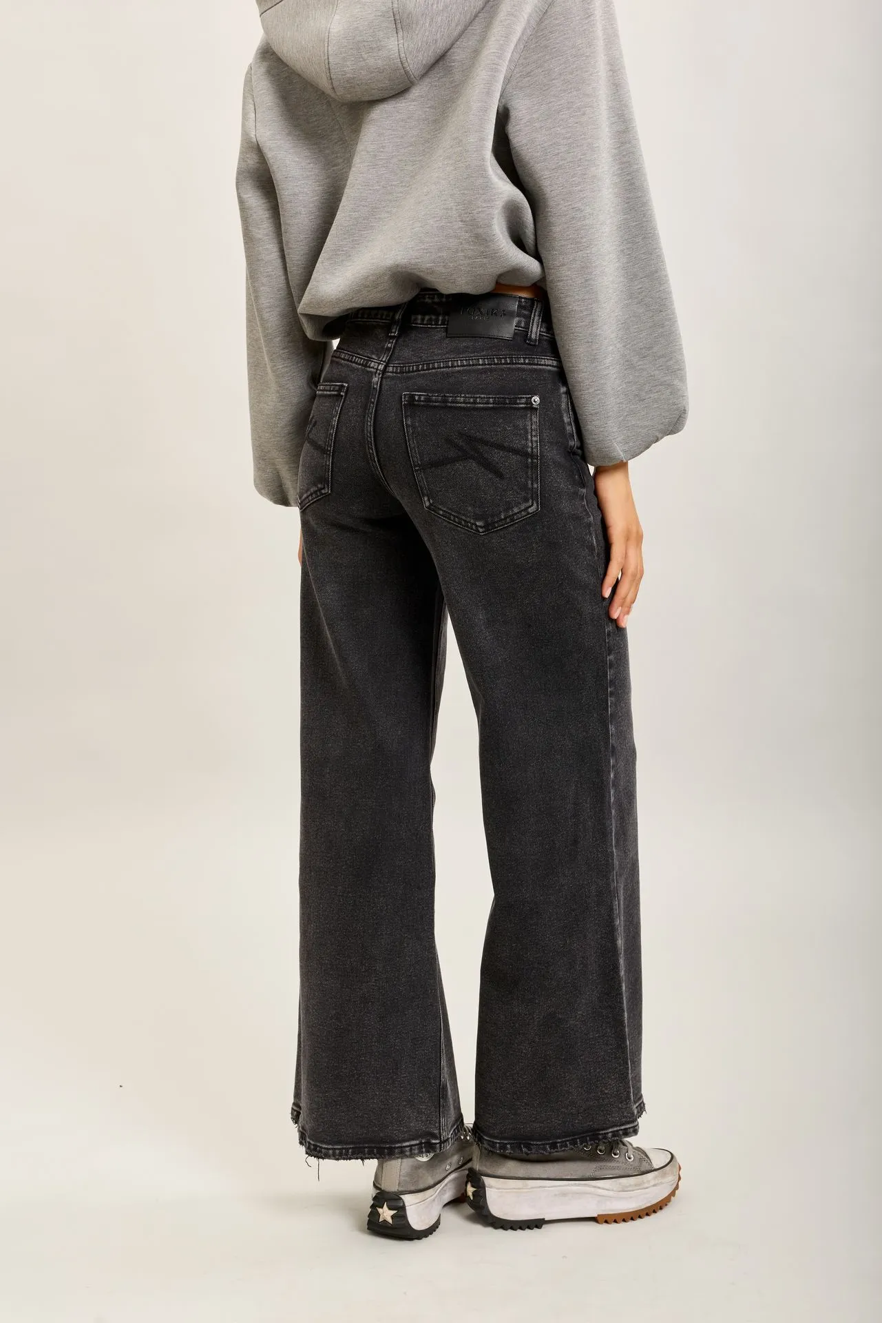 Jeans wide leg - gris foncé — vue 4