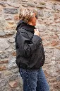Veste courte à capuche - Noir — vue 2