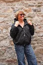 Veste courte à capuche - Noir — vue 7