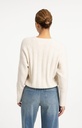 Pull avec manches chauve-souris et cordon de serrage - YAYA - Off White Melange (4)