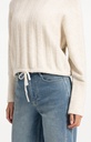 Pull avec manches chauve-souris et cordon de serrage - YAYA - Off White Melange (5)