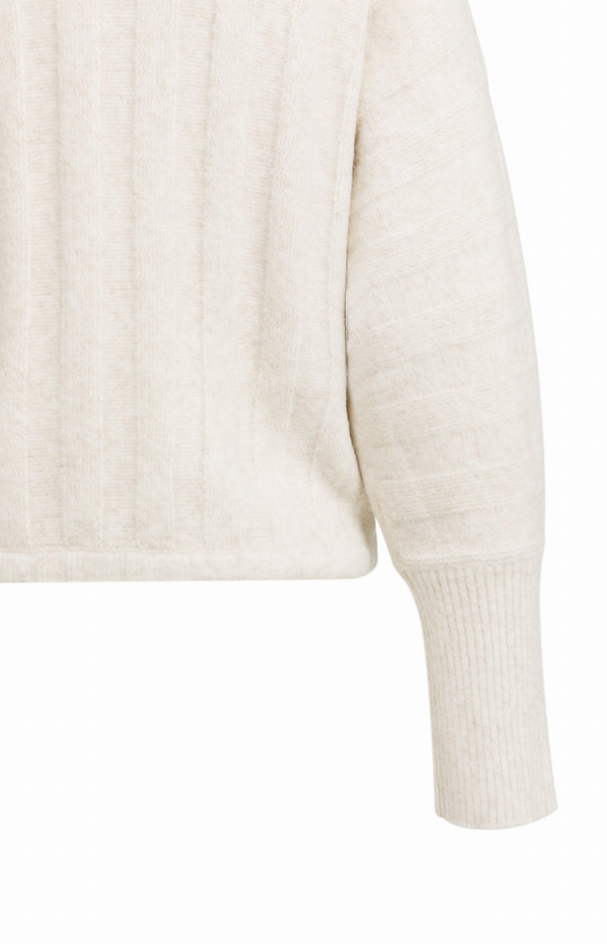 Pull avec manches chauve-souris et cordon de serrage - YAYA - Off White Melange (11)