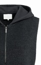 Haut en maille sans manches avec capuche en jersey - YAYA - Hole Black (9)