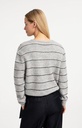 Cardigan rayé en maille avec lien à nouer - YAYA - Medium Grey Melange (4)