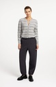 Cardigan rayé en maille avec lien à nouer - YAYA - Medium Grey Melange (11)