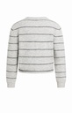 Cardigan rayé en maille avec lien à nouer - YAYA - Medium Grey Melange (12)