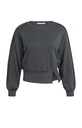 Pull léger avec ceinture et détails plissés - YAYA - Hole Black (2)
