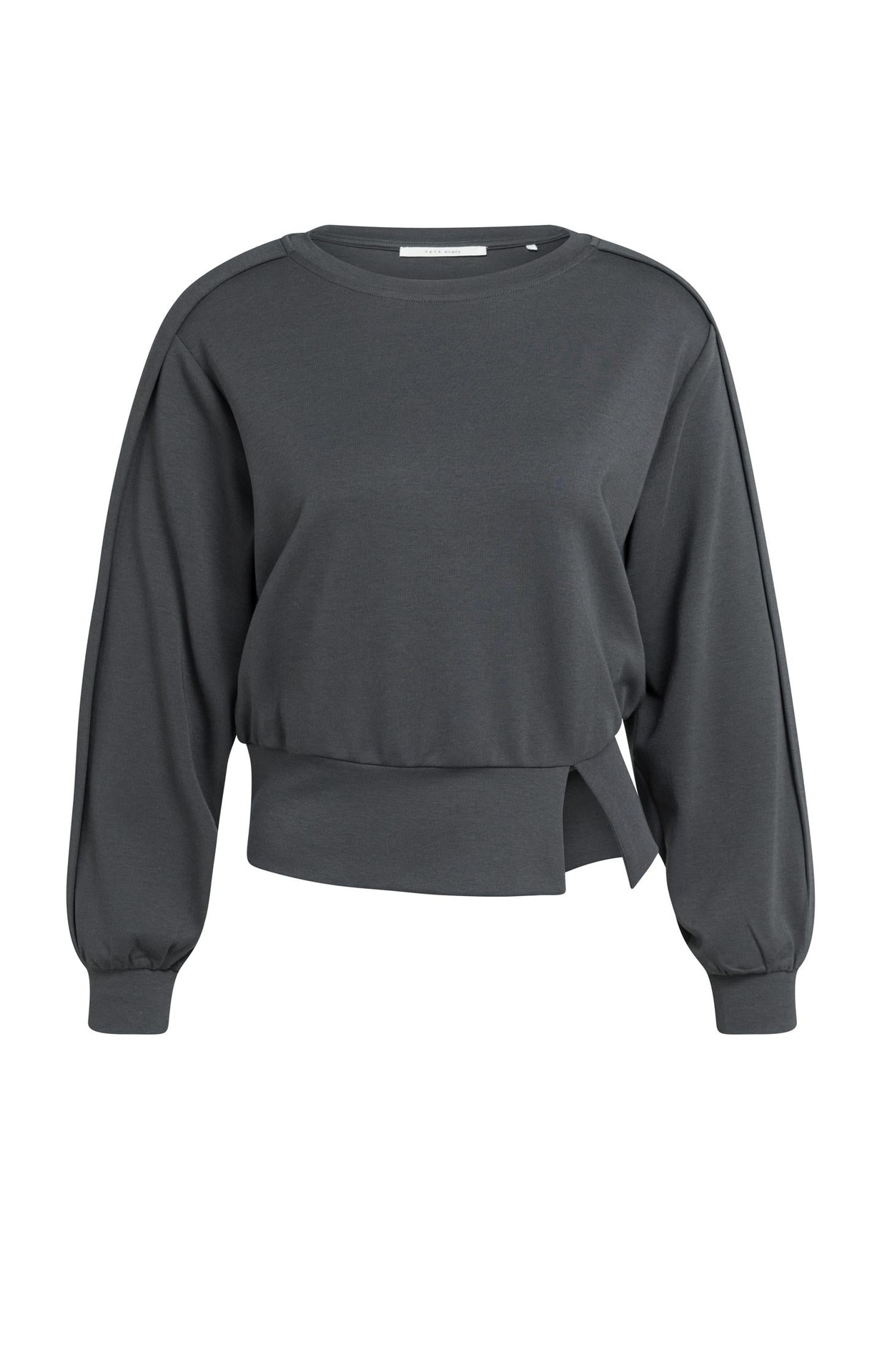 Pull léger avec ceinture et détails plissés - YAYA - Hole Black (2)
