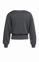 Pull léger avec ceinture et détails plissés - YAYA - Hole Black (8)