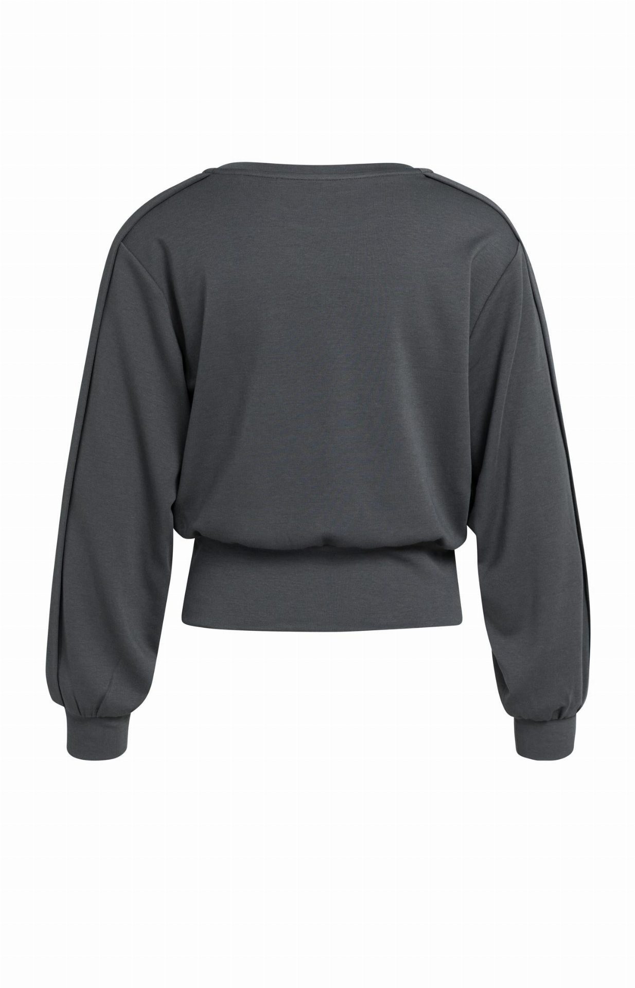 Pull léger avec ceinture et détails plissés - YAYA - Hole Black (8)