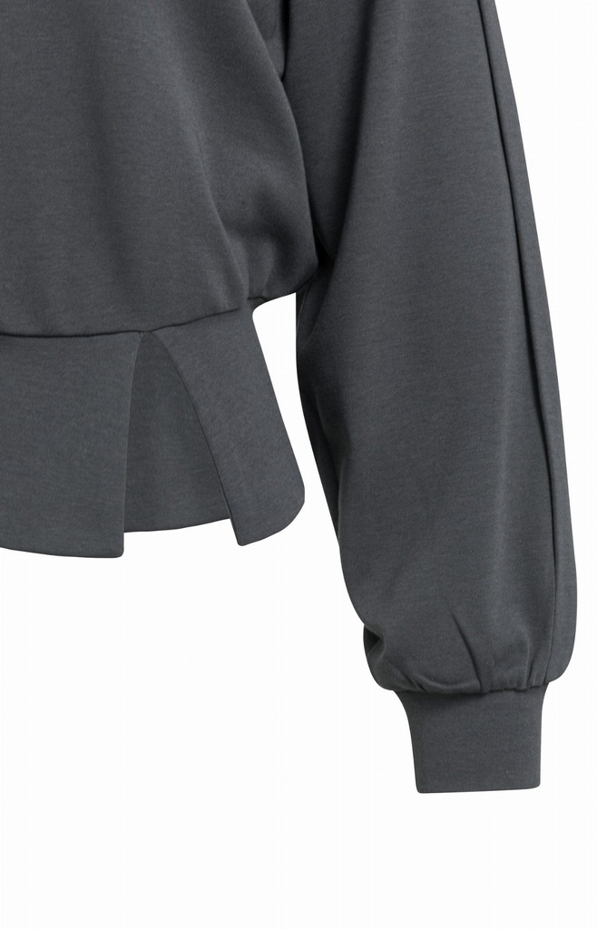 Pull léger avec ceinture et détails plissés - YAYA - Hole Black (9)
