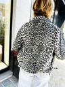Veste en jeans oversized - Zoé - léopard gris — vue 6
