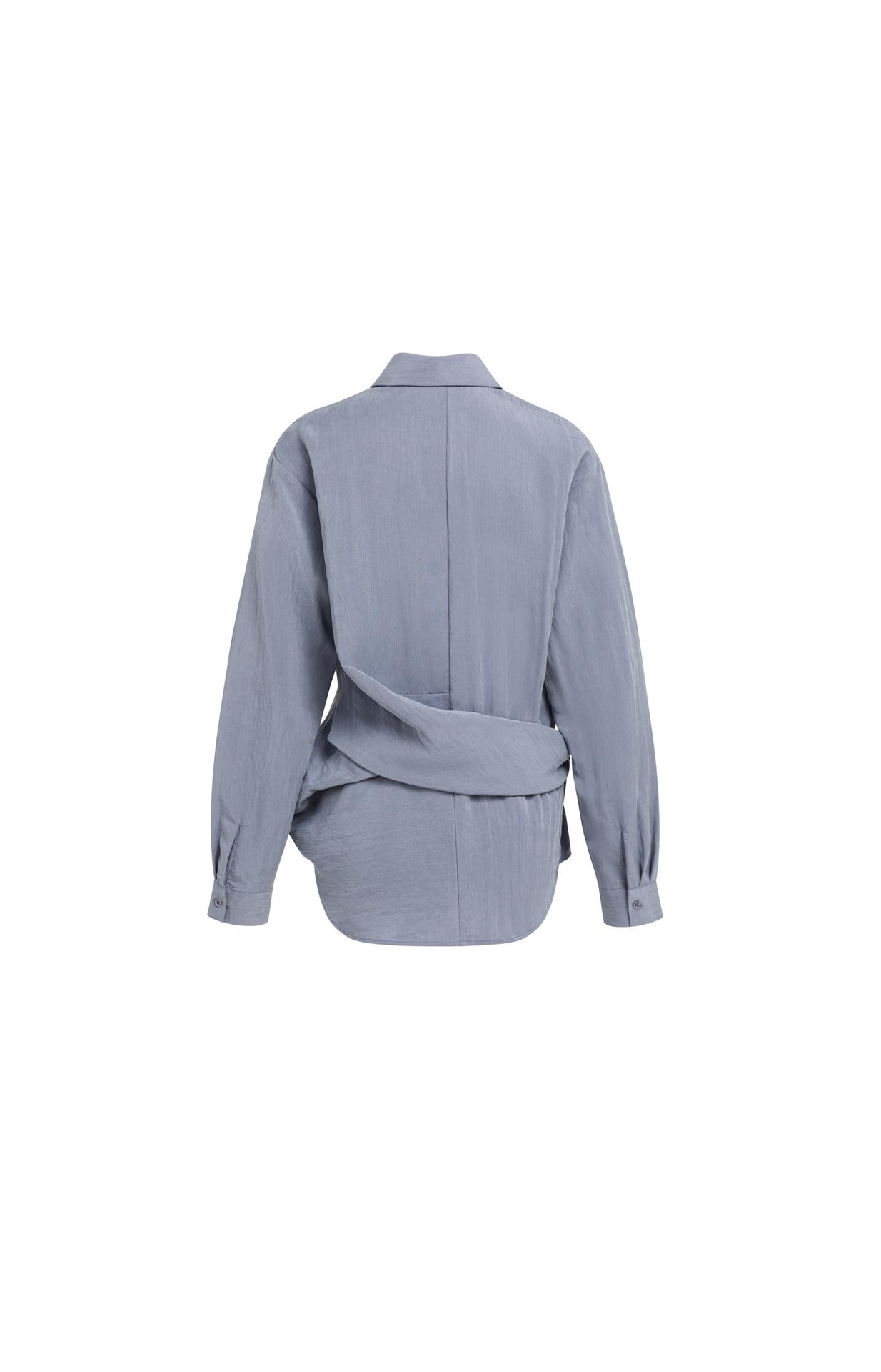 Chemisier avec nœud et manches longues - YAYA - Arctic Seal Grey (2)