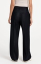 Pantalon en tissu avec ceinture et fini satiné - YAYA - Cat Black (3)