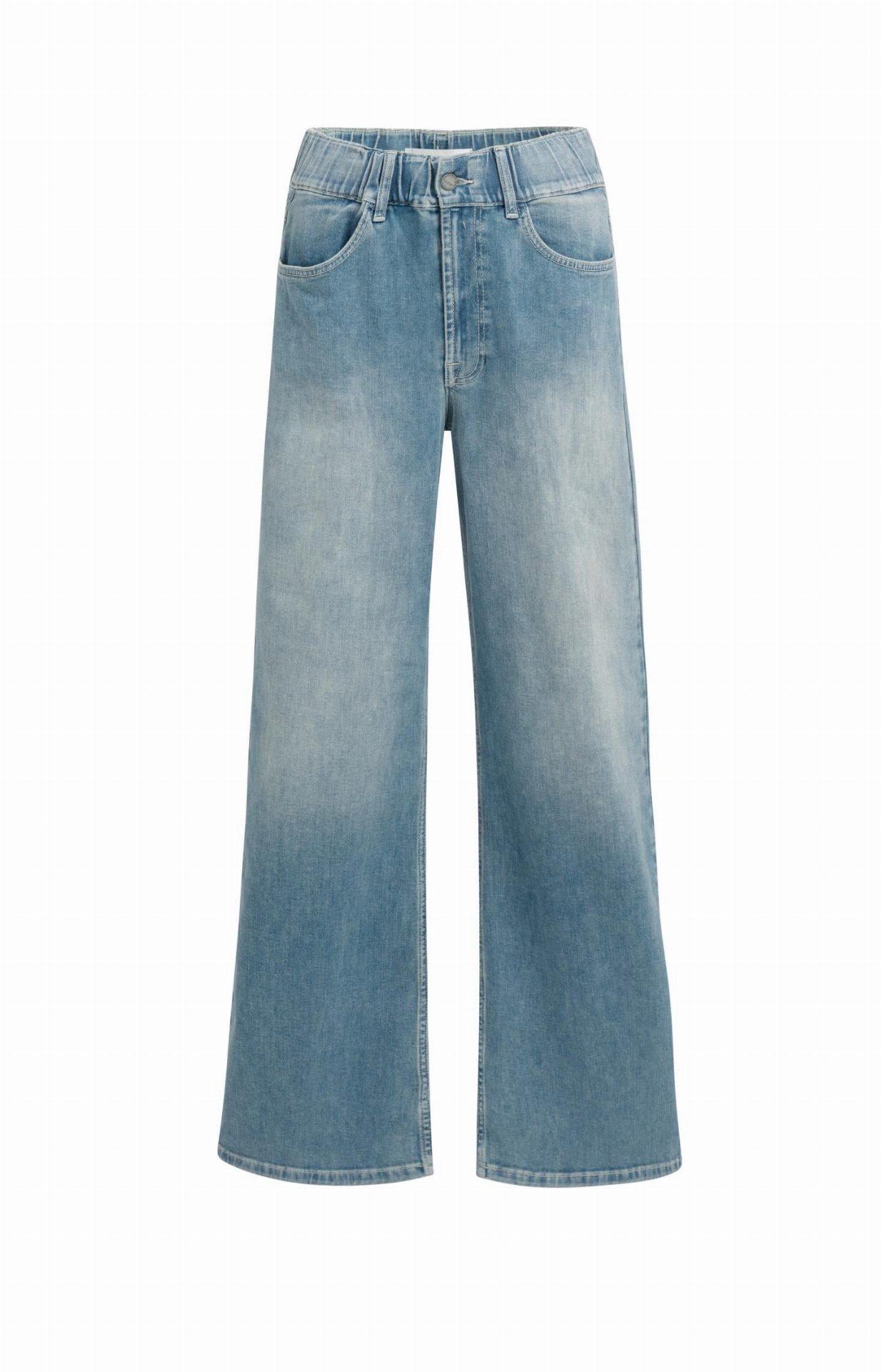 Jean à jambes larges extra-longues (L32) - YAYA - Mid Blue Denim (2)