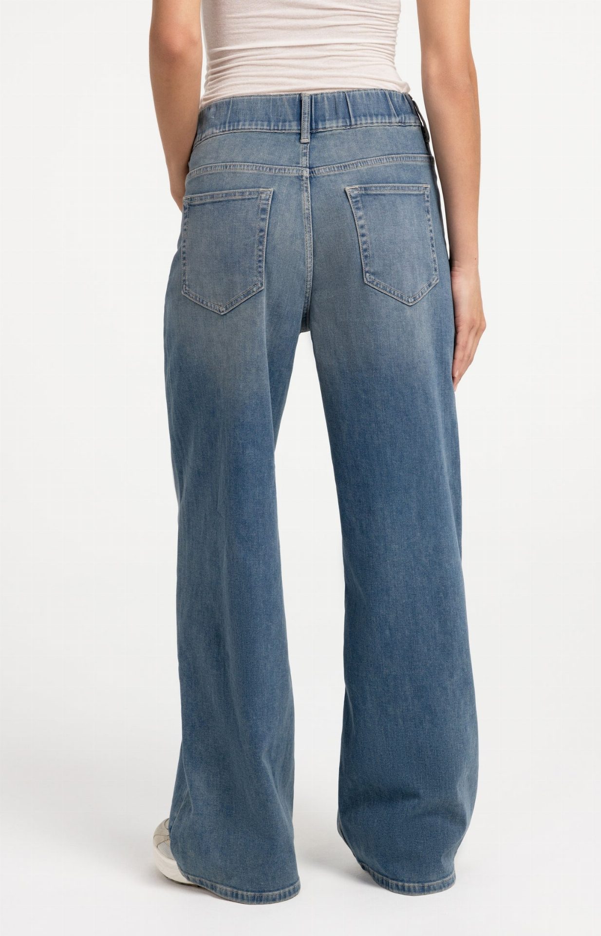 Jean à jambes larges extra-longues (L32) - YAYA - Mid Blue Denim (5)