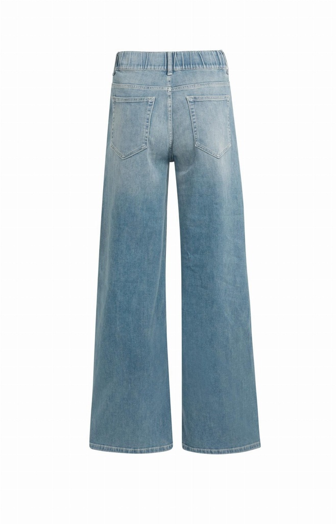 Jean à jambes larges extra-longues (L32) - YAYA - Mid Blue Denim (10)