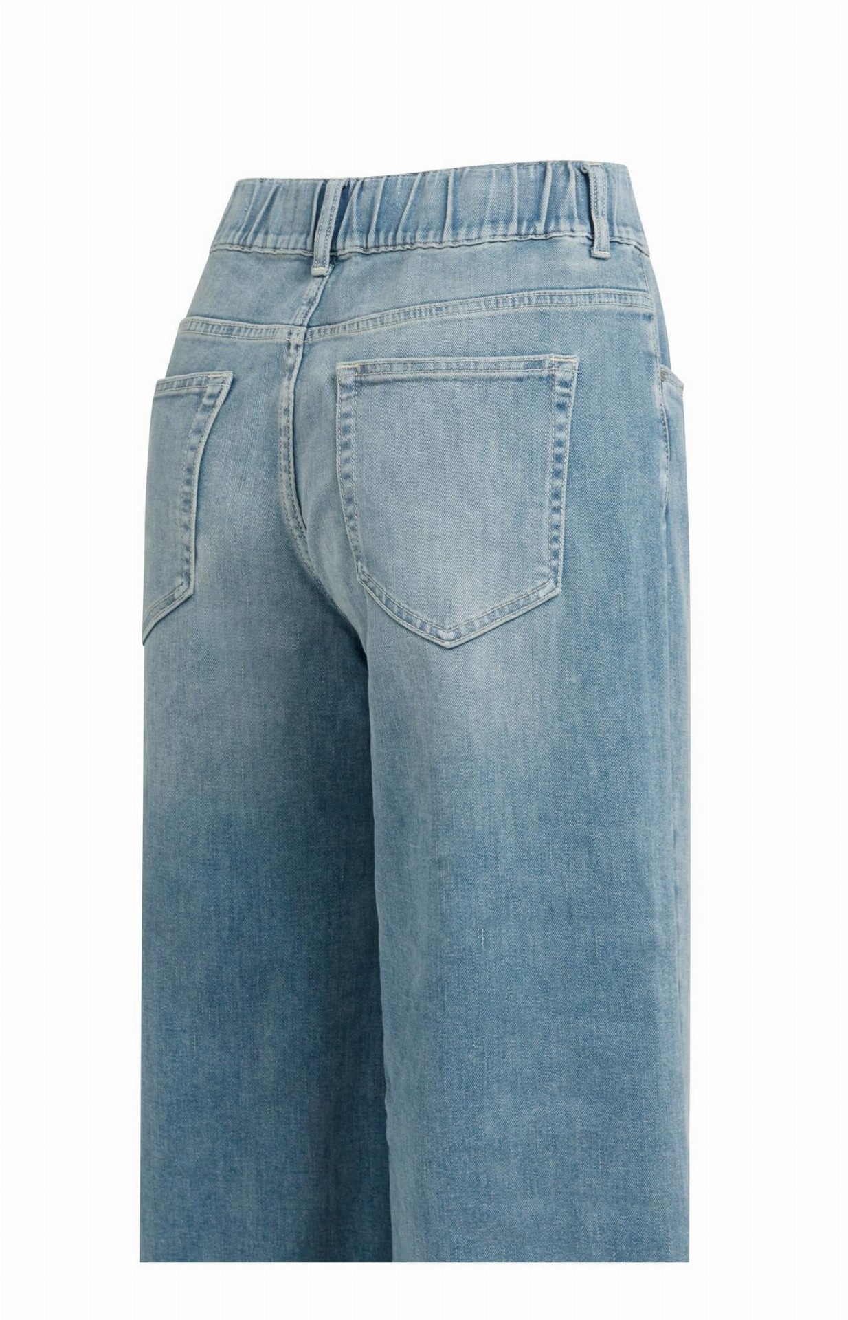 Jean à jambes larges extra-longues (L32) - YAYA - Mid Blue Denim (11)