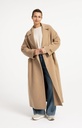Manteau extra-long en laine mélangée et à la coupe oversize - YAYA - Cornstalk Brown Melange (5)