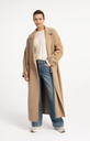 Manteau extra-long en laine mélangée et à la coupe oversize - YAYA - Cornstalk Brown Melange (6)