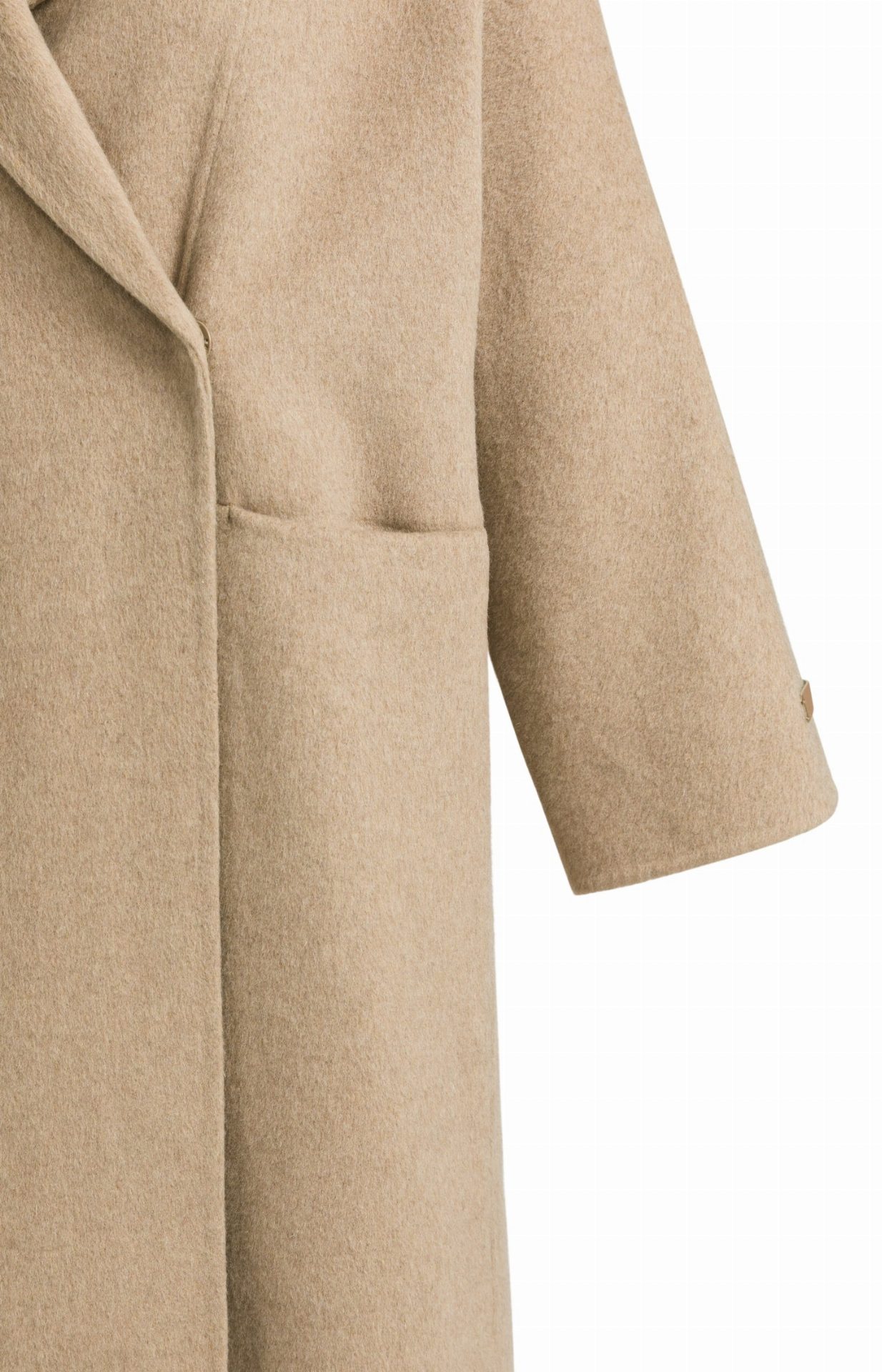 Manteau extra-long en laine mélangée et à la coupe oversize - YAYA - Cornstalk Brown Melange (14)