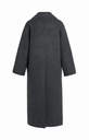 Manteau extra-long en laine mélangée et à la coupe oversize - YAYA - Hole Black Melange (13)
