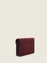 Porte-monnaie en cuir de vachette suédé Aubergine Velours - Basile (4)